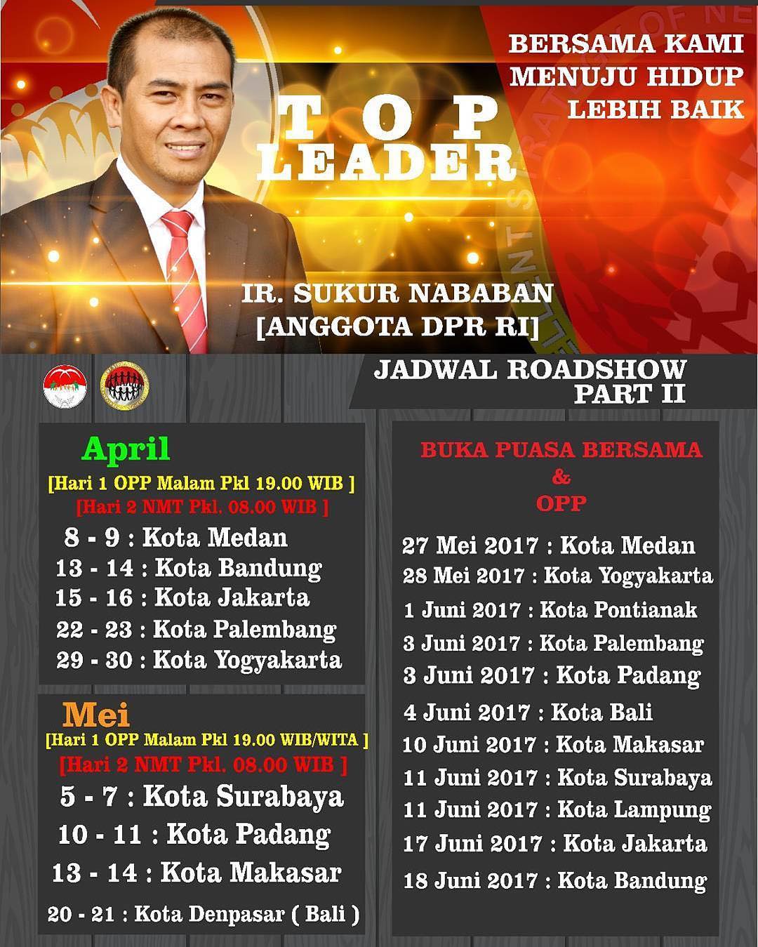 Jadwal Roadshow Part II Tahun 2017